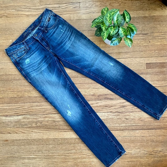 Mavi Gold Emma Slim Boyfriend Jeans Mid Rise Dark Wash Size 27 - Picture 12 of 12